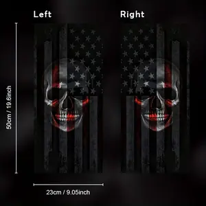 Car B-pillar Sticker, Creative Skull Pattern Car B-pillar Sticker, Car Door Pillar Sticker, Car Exterior Decoration Accessories, Halloween
