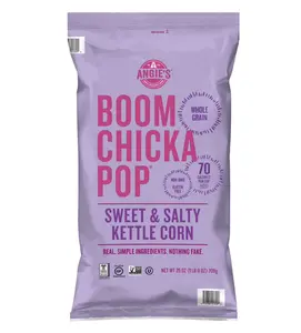 Angie's Boom Chicka Pop Sweet & Salty Kettle Corn Whole Grain Gluten Free Non GMO Healthy Snack