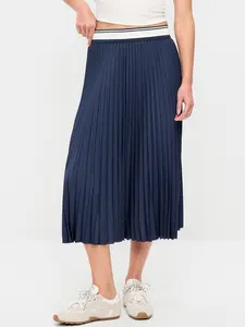 Old Navy Women's StretchTech Pleated Midi Skirt