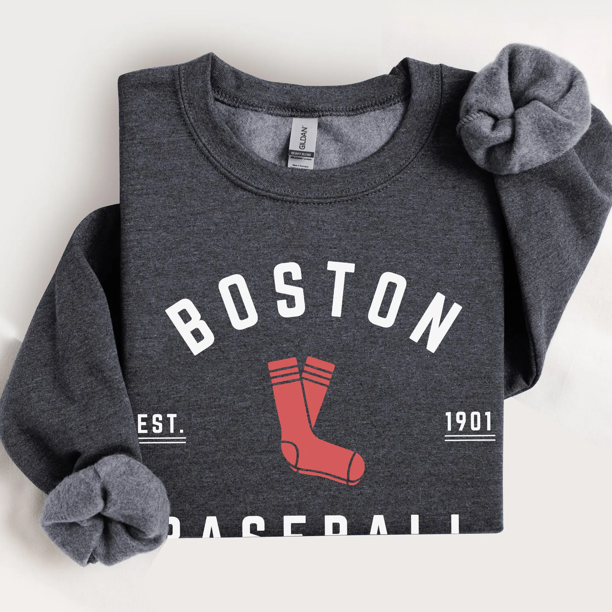 Boston Baseball Sweatshirt, Vintage Varsity Style, Boston Tee
