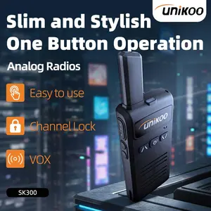 UNIKOO SK300 Analog Walkie Talkies 2-Pack Long Range Two Way Radios for Construction, Hotel, Security, Restaurant & Outdoor Use Audio Compact