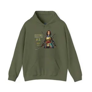 Kamala Harris "Cutting Through the B.S." Samurai Hoodie - Bold Political Statement Hooded Sweatshirt - Available in Multiple Colors Classic Cotton