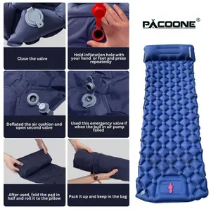 PACOONE New Single/Double ERGONOMIC DIAMOND TPU Inflatable Sleeping Pad Mattress Outdoor Tent Camping Ultra-light Portable Tilam Angin Tanpa Pam Waterproof & Moisture Proof