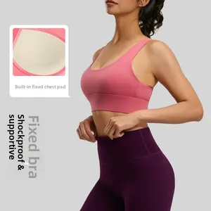 High Elastic High Intensity Shockproof Sports Bra Women Removable Pads Front Closure Yoga Fitness Workout Gym Exercise Summer Vibe