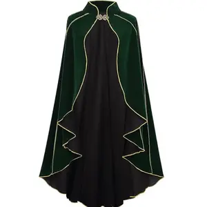 Medieval Cloak for Women Rolled Up Cape Halloween Cosplay Costumes