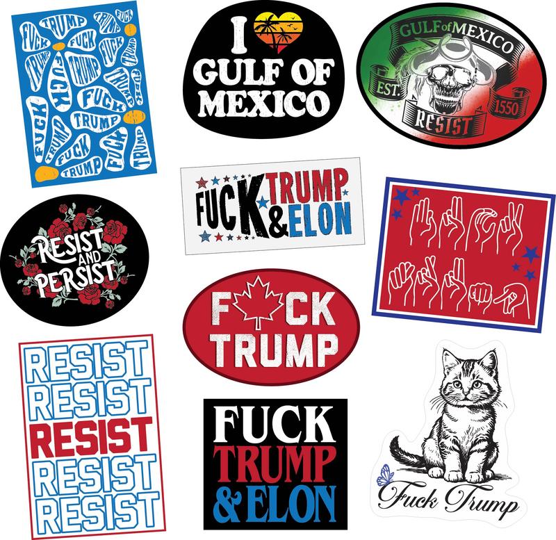 Resist Sticker Extra Large Political Stickers for Adults Funny Adhesives with Memes Funny Stickers with Colorful Graphic Decals Funny Political  Multi