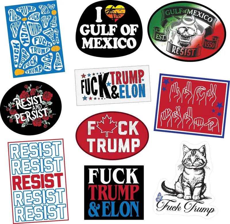 Resist Sticker Extra Large Political Stickers for Adults Funny Adhesives with Memes Funny Stickers with Colorful Graphic Decals Funny Political  Multi