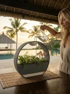 Modern Circular Tabletop Planter