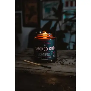 Smoked Oud | Incense + Leather 8oz Soy Candle