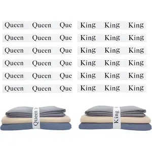 12 Pieces Bed Sheet Organizer Bands, Closet Organization Sheet Straps, Linen Labels Bedding Bands, Elastic Bed Sheet Storage Sheet Keepers （6PcsQueen 6PcsKing ）