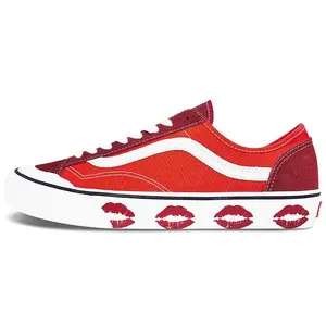 Vans Style 36 Decon SF Low-Top Skate Shoes with Lip Print Design, Unisex Red