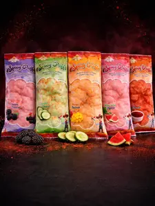 Spicy Puffs Cotton Candy - Algodon de Azucar con Chile y Chamoy - 6 Pack Assorted Flavors