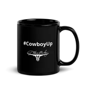 J. Marc Bailey - #CowboyUp - Black Glossy Mug