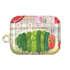 Whimsical Caterpillar AirPods Case, Cute Pastel Plaid Stripe Cover, AirPods Pro/Pro 2, AirPods 1/2/3/4 Case, Kawaii Gift Idea