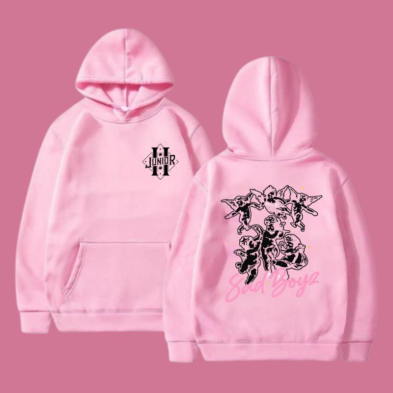 Sad Boyz Junior H Hoodie, Sweatshirt, T-Shirt, Angel Graphic Hoodie For Men And Women, Urban Streetwear Black Hoodie, Oversized Fall Sweatshirt, Soft Cotton Hoodie Gift For Sad Boyz Fans