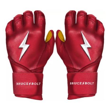 BRUCE BOLT Men's Original Series Long Cuff Batting Gloves For Everyone