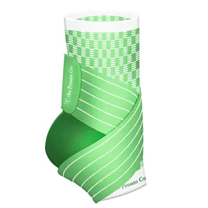the Pronto Co. Ankle Compression Brace with Adjustable Strap, for Plantar Fasciitis Relief, Ankle Support & Protection (Neon Green)