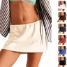Molitree Women's Cotton Linen Active Pantskirt - Cute Trendy A-Line Mini Skirt with Ruffle Inner Waistband, Shorts for Women, Cute Trendy Clothes, Summer Casual Activewear,sohochic