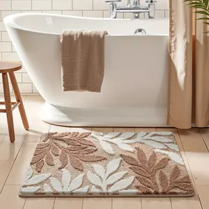 1pc Fluffy Bathroom Rug Extra Soft Bath Mat, Absorbent Premium Bath Rug, Non-Slip Comfortable Bathroom Mat for Bathroom Floor, Sink, Bathtub, Shower Room, Home Decor Spring Decor Christmas Decor