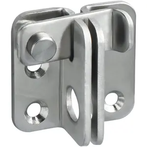 Flip Latch Gate Latch, Shed Door Latch Barn Door Lock, Brushed Stainless Steel Locking Latches for Shed Barn Fence Chicken Dog Cage Window Cabinet Backyard Garage, S-Size