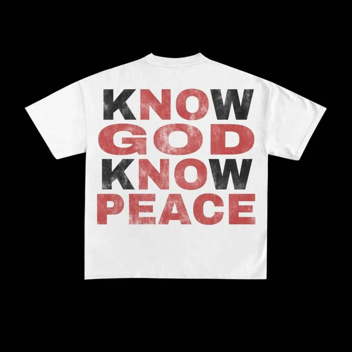 Know God, Know Peace, No God, No Peace Graphic T-Shirt – Faith-Based Inspirational Quote Tee, Religious Casual Wear graphic tees women Crewneck Cotton