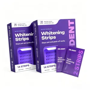 2 pcs DRDENT Purple Teeth Whitening Strips - 7/21 Whitening Sessions - Safe for Enamel - Peroxide-Free - Non Sensitive Teeth Whitening
