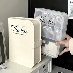 Cable Management Box for Phone Chargers, Plugs, Data Cables, Durable Abs Material, Cover Included, Desktop Storage Organizer, Perfect for Home Office, Gaming Station, Tech Desk