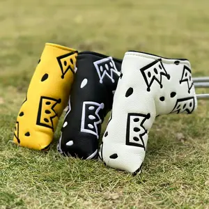 Cheese Crown Design Golf Putter Cover, Magnetic Closure, Durable Materials, Unisex Golf Club Protector, Ideal for Outdoor Enthusiasts, Golf Accessories, Golf Supply