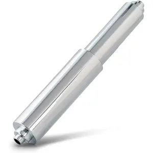 Spring Loaded Plastic Toilet Paper Roll Holder Replacement, Chrome Finish, 1 Pack