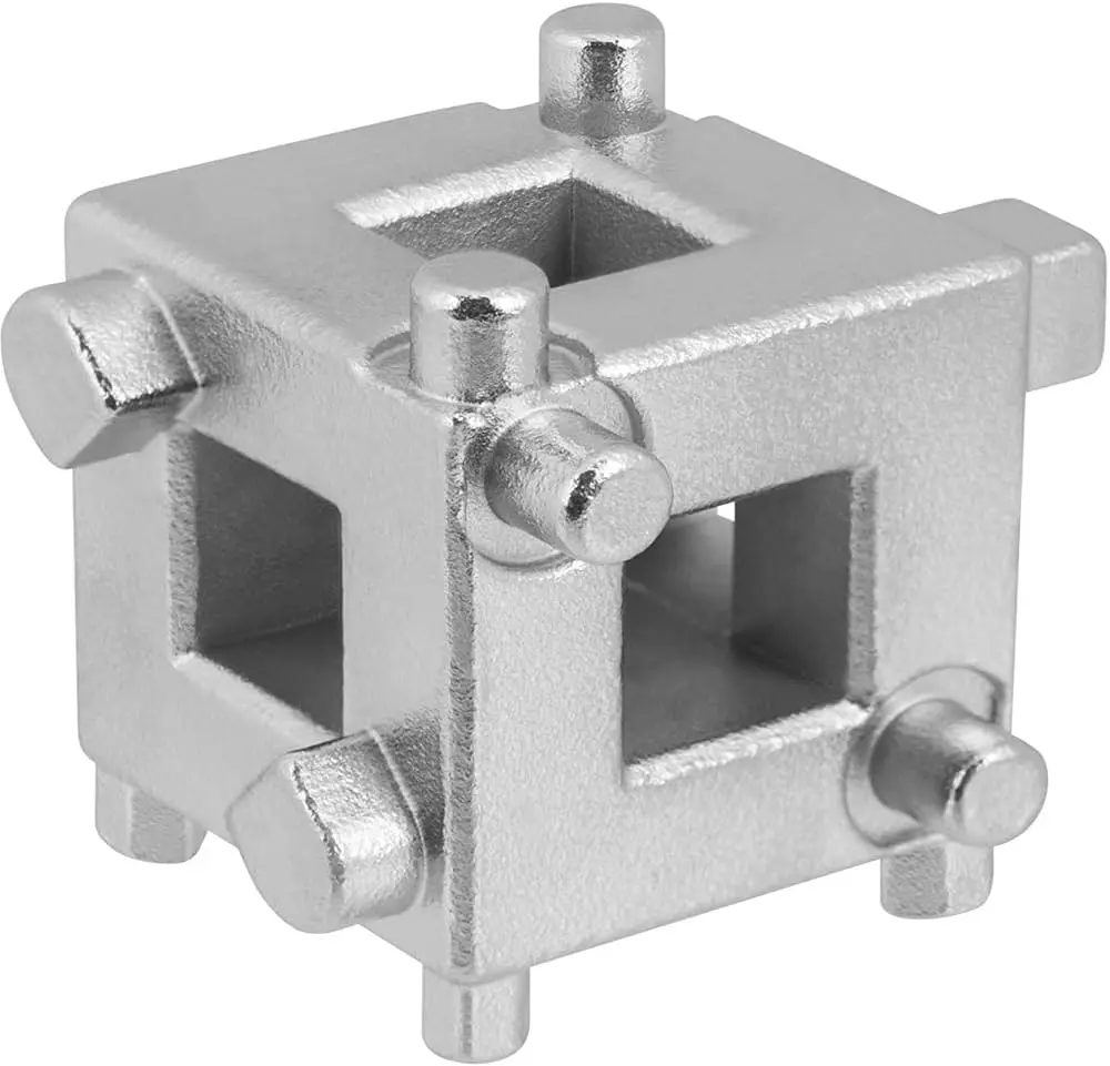 Brake Caliper Compression Tool, 3/8" Car Disc Brake Piston Tool, Disc Brake Piston Caliper Wind Back Cube Tool, Fits Vehicle Rear Disc Brakes