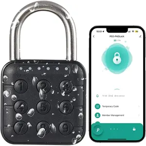 Combination Lock for Locker, Padlock with Code TUYA App, for Gym Lockers,,, Suitcases, IP67 Waterproof