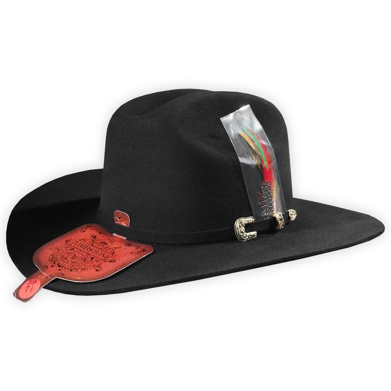 Tombstone Chaparral 20x Estrellas Felt Cowboy Hat 4" Brim 4.5" Short Crown Texana Estilo Sinaloa Estilo Panter