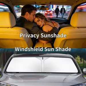 Car Windshield Sunshade, Car Privacy Shades, Uv Protective Sunshade, SUV Vehicle Sunshade, Blocks 99% Heat, Keeps Interior Cool, Universal Fits Cars, SUVs, Trucks, Visor, Car Accessories for Summer UV rays
