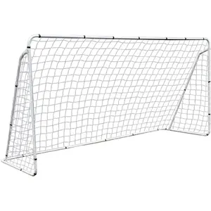 SUPERDEAL Football Post Soccer Goal Target Net Football Shooting Training Aid Ultimate Backyard Outdoor Kids Official Soccer Goal, Steel Frame
