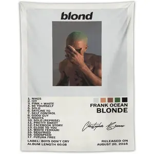 Frank Tapestry Ocean Golden Hair Decorative Tapestry, Album Cover Poster, 60 X40 Inches,Suitable for Bedroom, Living Room, University Dormitory Room Decoration