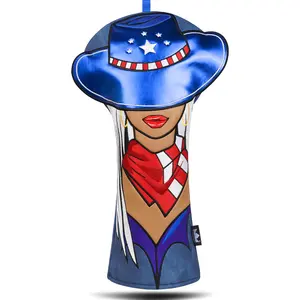 Craftsman Golf Cowgirl Driver Headcover, Wild West Retro Design, Durable Leather Protection