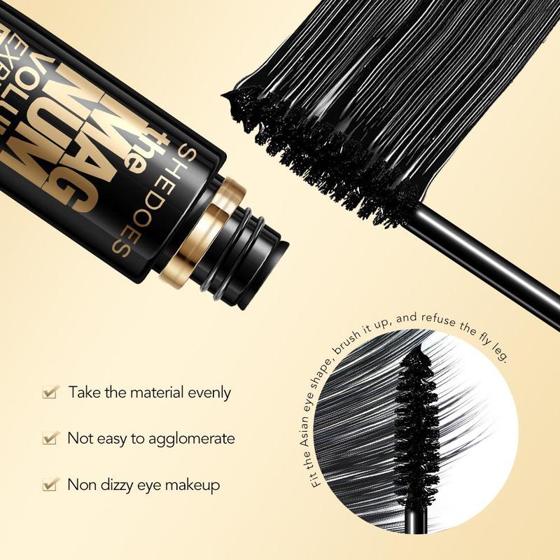 Waterproof & Sweatproof Fiber Mascara -Flash-Dry Vortex Technology with 16HR Zero-Smudge Hold & 3X Volume Boost MakeupCosmetic mascara tubing mascara
