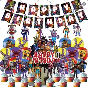 Five Nights at Freddy's (FNAF) Bear Balloon Party, Midnight Bear Balloon Decorations for Birthday and Holiday Parties, Home DecorFive Nights at Freddy's