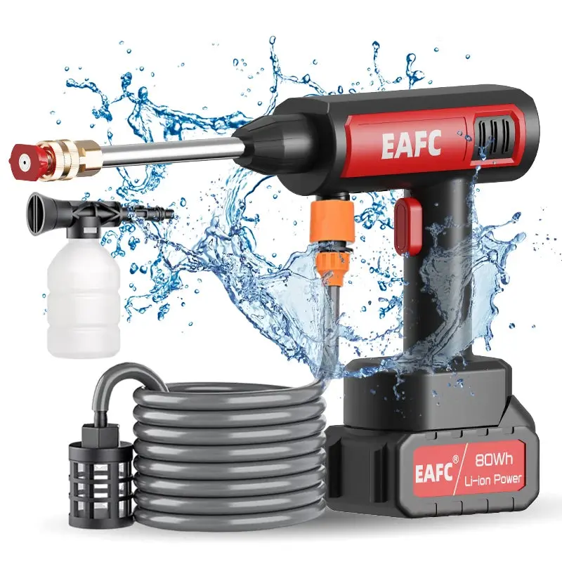 CreatorWash™ Pro Cordless Pressure Washer | 21V Portable High Pressure Washer with Foam Cannon, Rechargeable Battery & 5M Hose for Cars, Driveways & Outdoor Cleaning