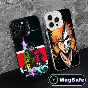 Anime Bleach Ichigo Kurosaki MagSafe Phone Cases For iPhone 17 16 15 14 13 12 11 Promax Pro Air Plus Black Translucent Shockproof Cover Protection Gifts For Christmas Halloween Birthday