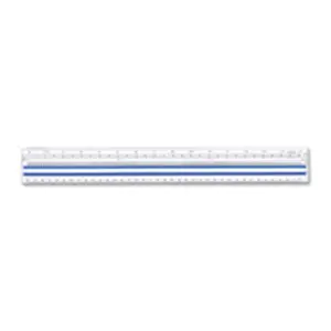 Acme United Corporation  Computer Ruler- Center Magnifies- 15in. Long- Acrylic