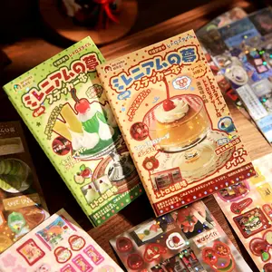 60 Sheets/Set Japanese Old-Fashioned Stickers Department Store Theme Coated Paper Material Can Be Decorated With Notebook Photo Album Can Be Collaged At Will