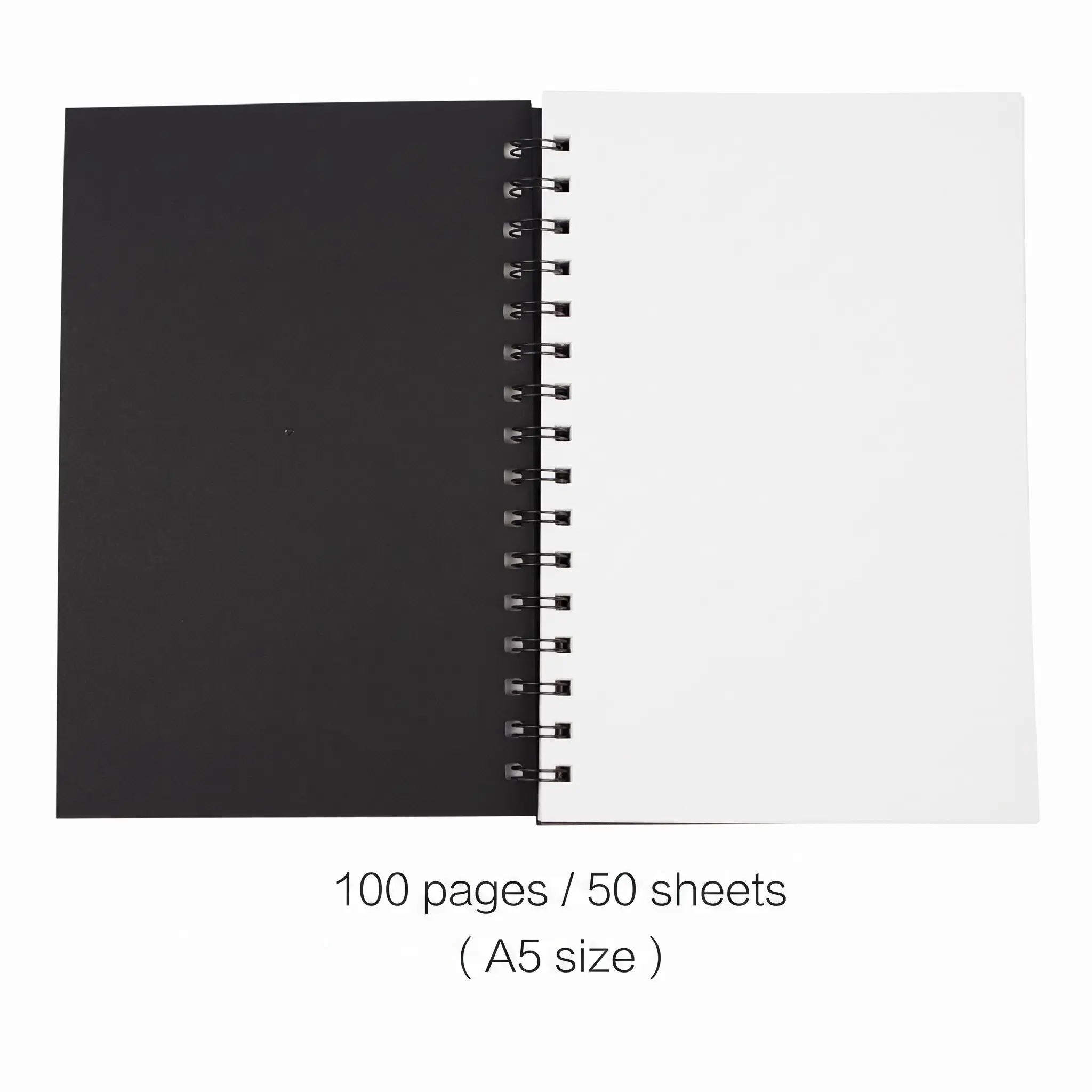 A5 Size Blank Spiral Notebook, side-bound sketch and writing journal with smooth acid-free paper for study notes, office planning and creative art projects, portable notebook for daily writing and inspiration recording, Spiral Notebooks For Work