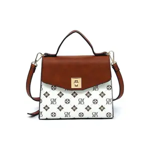 Fashion World CM Monogram Twist Lock Flap Satchel