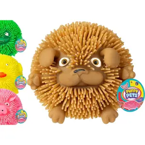 JA-RU Puffer Ball – Gum-Scented Animal Stress Balls for Kids (1 Unit) Squishy Pig, Frog, Chicken & Dog, Soft Spiky Sensory Toys, Stress Relief Toy, Party Favors & Classroom Prizes. 4350-1