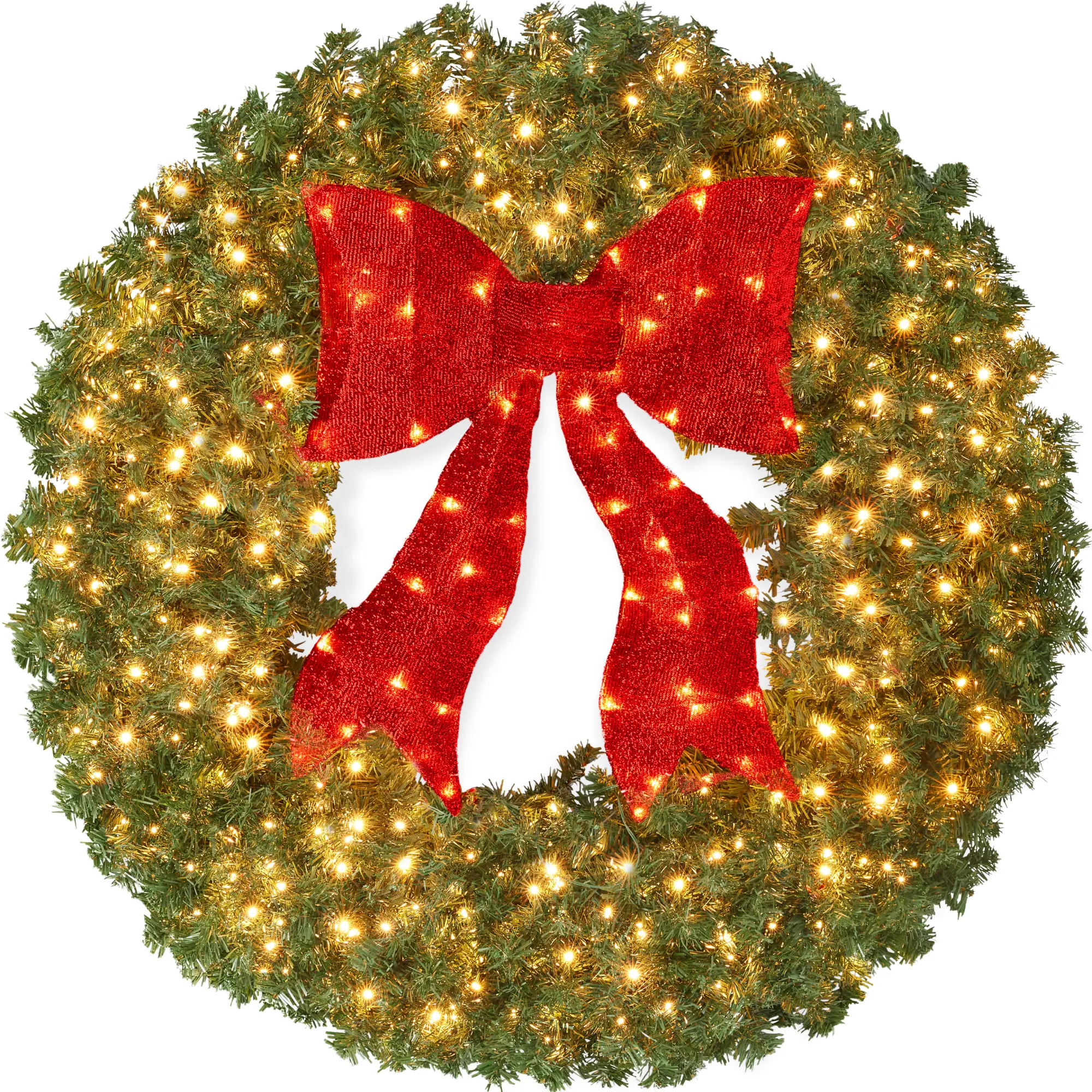 Best Choice Products Artificial Pre-Lit Fir Christmas Wreath Décor w/ Red Bow, LED Lights, Tips, Plug-In Best Choice Products Artificial Pre-Lit Fir Christmas Wreath Décor w/ Red Bow, LED Lights, Tips, Plug-In