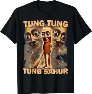 100% Cotton Tung Tung Tung Sahur T-Shirt