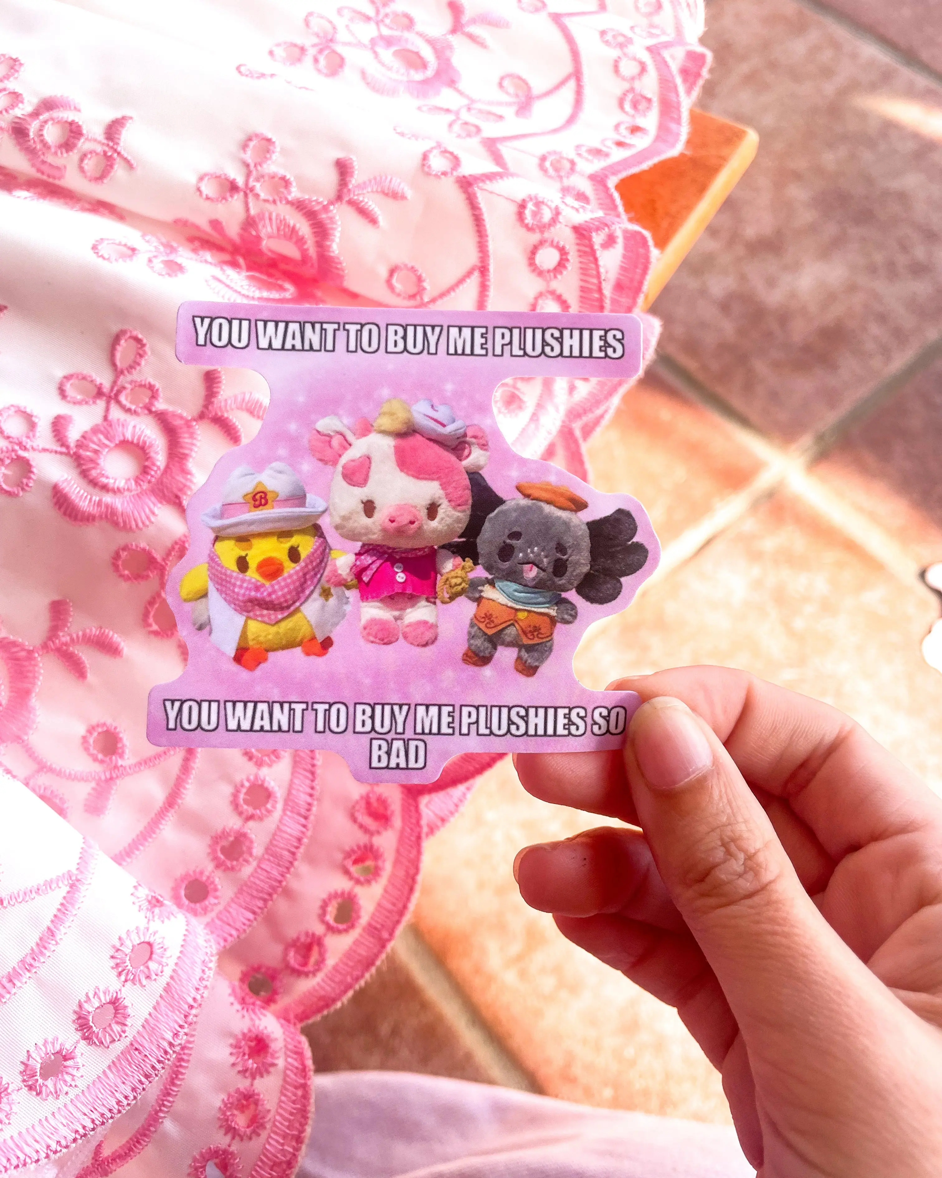 Buy me Plushies Sticker Buy me Plushies Sticker