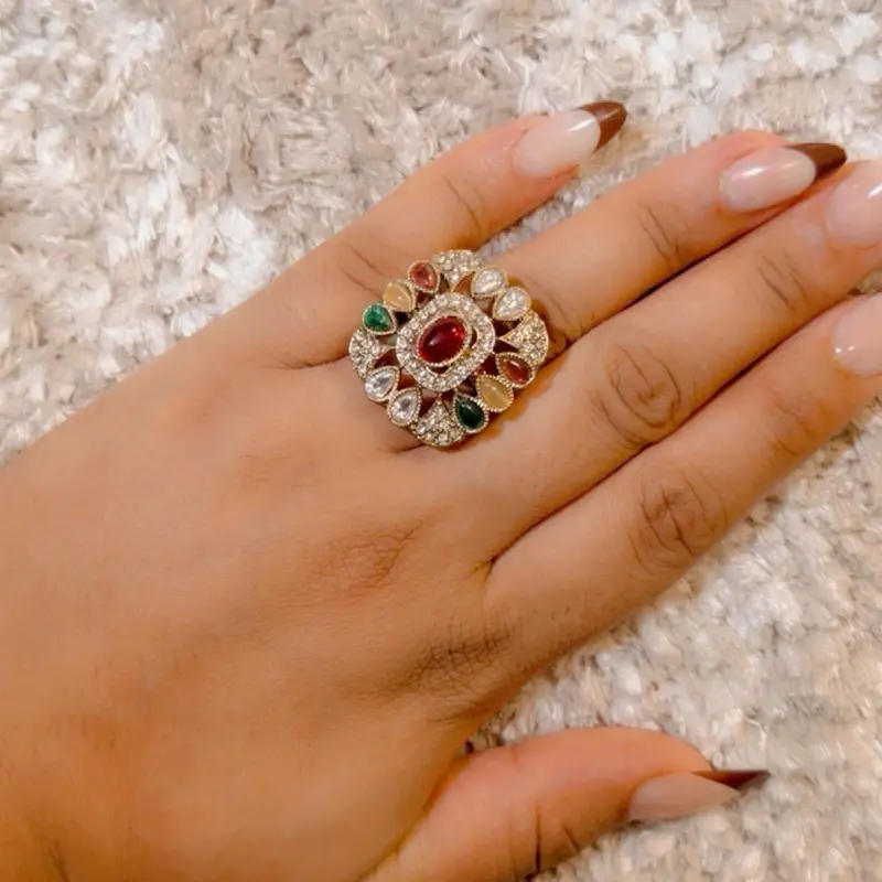 Women's Adjustable Multi-Color Minimalist Costume Fashion Ring - Unisex Personalized Jewelry Rings for Everyday, Casual & Romantic Wear