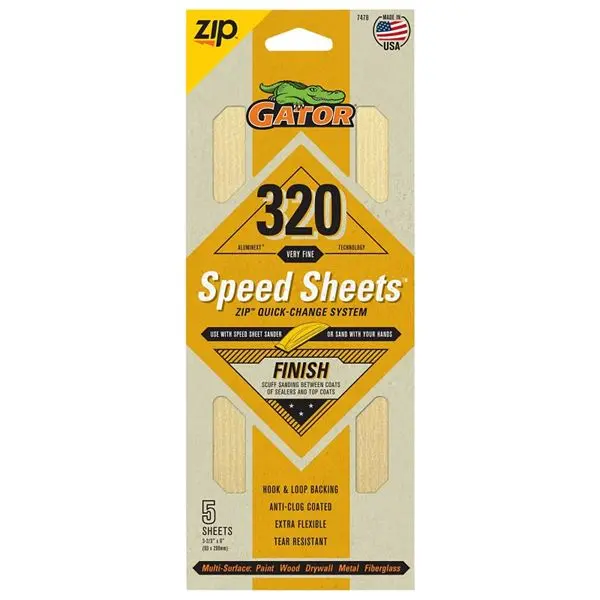 Ali Industries 134911 Aluminext Disc Sanding Paper, Quick-Change Design, 320 Grit - Hand User-Focused Multi-Surface Abrasive Finishing Disc